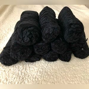 Chenille Yarn 12 Skeins Black